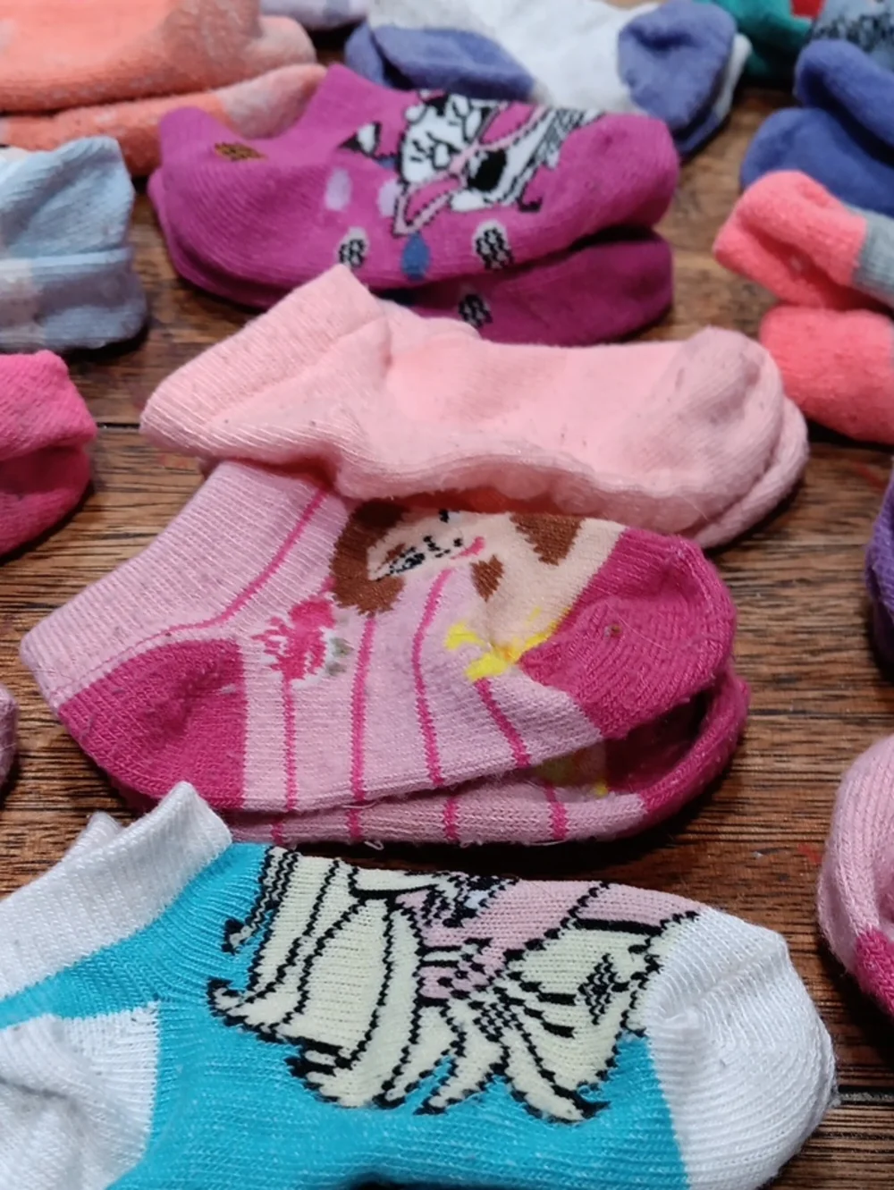 Disney Kids Multi-Color Character Ankle Socks Variety Pack